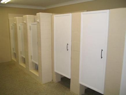 Women's renovated bathroom stalls